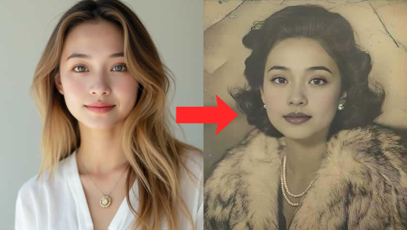 Touch the vintage hairstyle to find out: What does your old photo look like?